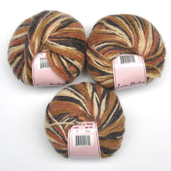 Louisa Harding "Kimono Angora" Yarn - Angora / Wool / Nylon, DK Weight, 124 yards - Brown, Yellow & Gray