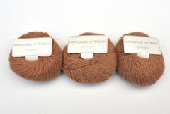 Adrienne Vittadini "Natasha" Yarn - Alpaca / Mohair / Wool / Nylon, Aran Weight, 72 yards - Light Brown