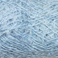 World of Wool "Hoop" Yarn - Mohair / Wool / Nylon Bouclé Yarn, Worsted Weight, 120 yards - Blue Jay