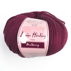 Louisa Harding "Mulberry" yarn ball with label