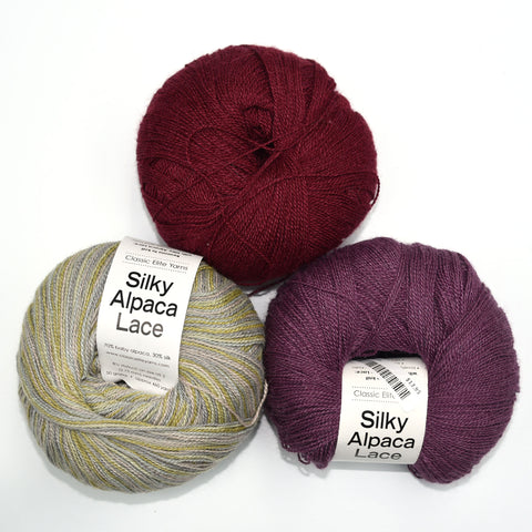 Classic Elite "Silky Alpaca Lace" Yarn - Silk / Baby Alpaca, Lace Weight - Various Colors
