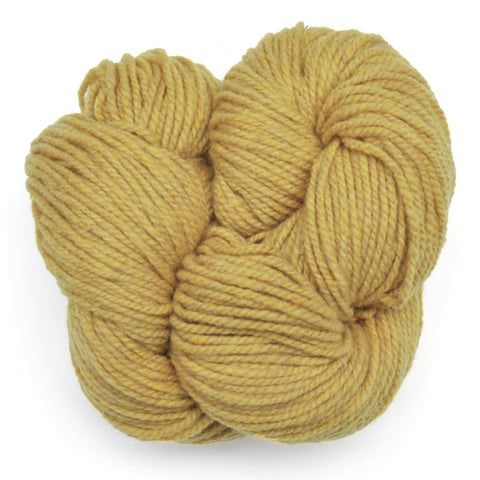 Handspun yarn - Columbia wool, heavy worsted weight, 375 yards - Solid Yellow