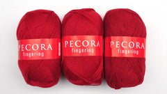 Feza "Pecora" Yarn - Merino Wool, Fingering Weight, 400 yards - Red