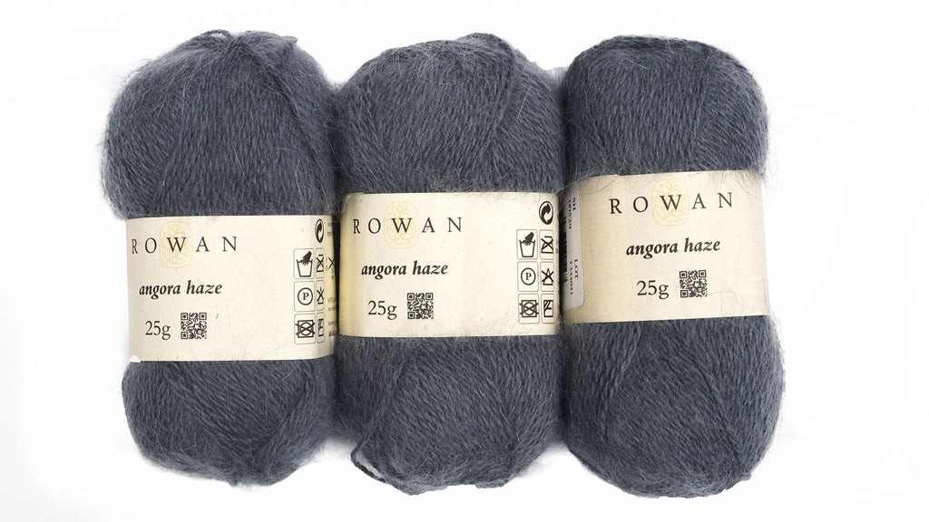 Rowan "Angora Haze" yarn skeins
