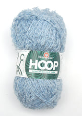 World of Wool "Hoop" Yarn - Mohair / Wool / Nylon Bouclé Yarn, Worsted Weight, 120 yards - Blue Jay