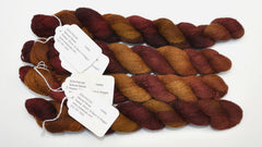 ZZAlpacas Light Fawn Lace Yarn - Silk / Alpaca, Lace Weight - Fire & Plum