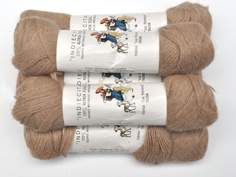 Michell "Indiecita" Alpaca Yarn, Fingering Weight, 183 yards - Light Brown