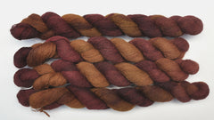 ZZAlpacas Light Fawn Lace Yarn - Silk / Alpaca, Lace Weight - Fire & Plum