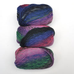 Plymouth "Gina Chunky" Yarn - Wool, Bulky Weight, 131 yards - Purple, Green & Red
