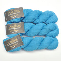 Cascade Yarns "Cascade 220 Fingering" - Peruvian Highland Wool, Fingering Weight, 273 yards - Turquoise