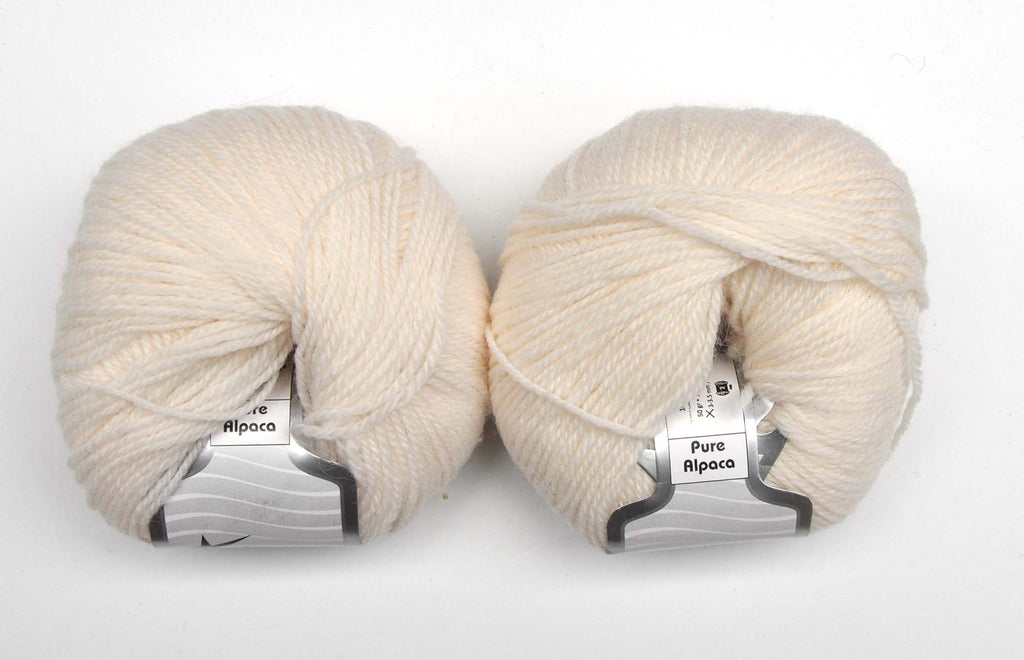 Ice "Pure Alpaca" Yarn - Alpaca, DK Weight, 175 yards - White