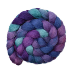 Hand painted Finn wool roving for hand spinning and felting
