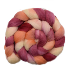 Hand painted South American wool roving for hand spinning and felting
