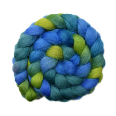 Hand painted Finn wool roving for hand spinning and felting