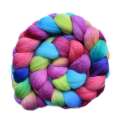 Hand painted Falkland wool roving for hand spinning and felting