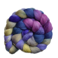 Hand painted Falkland wool roving for hand spinning and felting