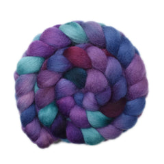 Hand painted Finn wool roving for hand spinning and felting