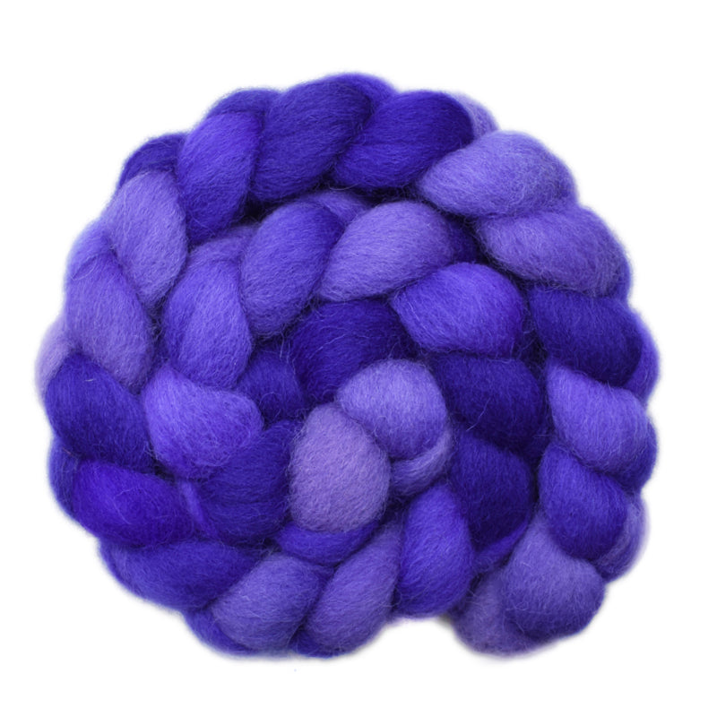 Hand painted Exmoor Horn wool roving for hand spinning and felting