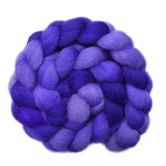 Hand painted Exmoor Horn wool roving for hand spinning and felting