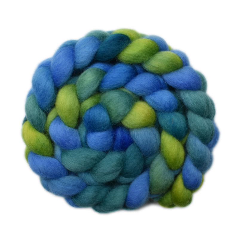 Hand painted Finn wool roving for hand spinning and felting