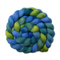 Hand painted Finn wool roving for hand spinning and felting