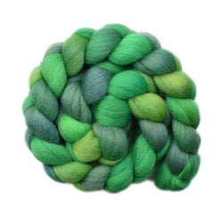 Hand painted Corriedale wool roving for hand spinning and felting