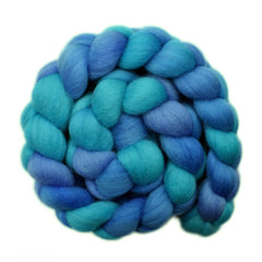 Hand painted Corriedale wool roving for hand spinning and felting