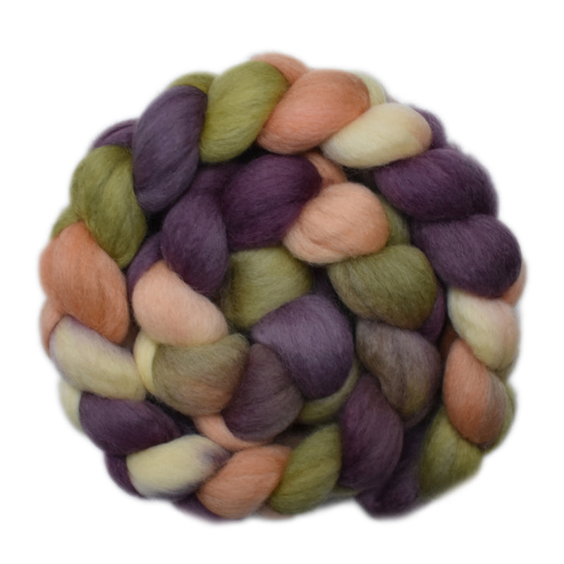 Hand painted Falkland wool roving for hand spinning and felting