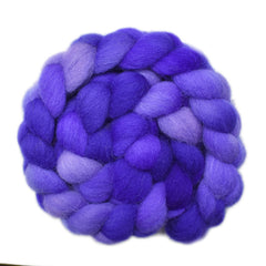 Hand painted Exmoor Horn wool roving for hand spinning and felting