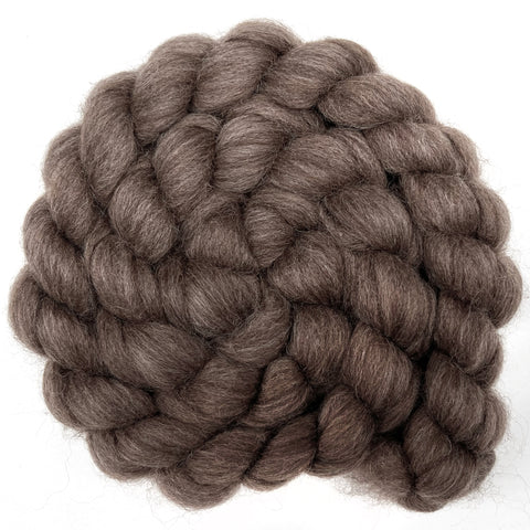 Brown BFL wool roving - 4 ounces