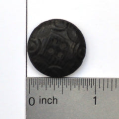 Button with ruler