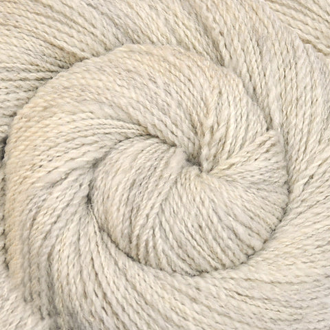 Handspun yarn - Natural color Stricken Lonk Wool, worsted weight, 240 yards - Natural White
