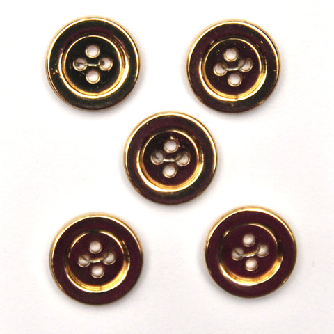 Gold Buttons - Set of 5