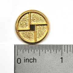 Button with ruler