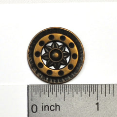 Button with ruler
