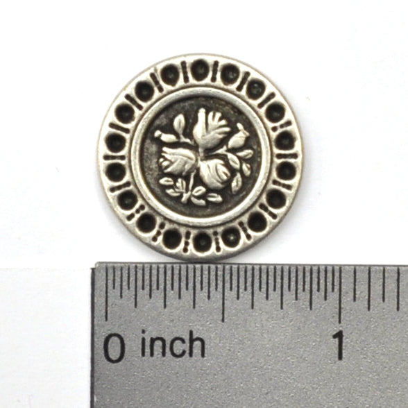 Silver Buttons with Scratch Pattern, Large - Set of 3 – Edgewood Garden  Studio