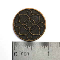Button with ruler