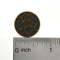 Button with ruler