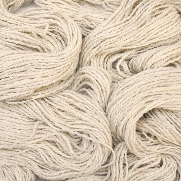 4 ounces Hand Spun Wool yarn natural tan brown white Bulky & Super