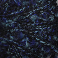 Louet "Circus" Yarn - Wool / Cotton, Bulky Weight, 110 yards - Blue & Black
