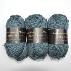 Mission Falls "1824 Wool" Yarn - Superwash Merino Wool, Aran Weight, 85 yards - Blue