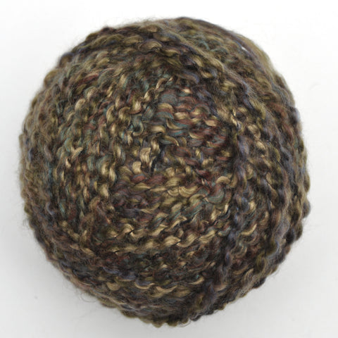 Unlabeled Bouclé Yarn - 6.2 ounces - Brown, Green & Purple