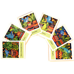 Set of six note cards printed from original paintings