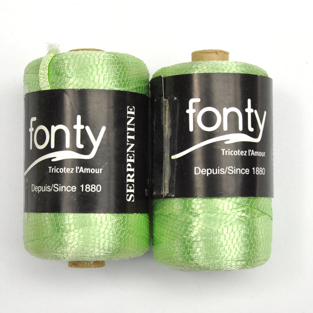 Fonty "Serpentine" Yarn - Polyamide Ribbon Yarn, DK Weight, 142 yards - Green
