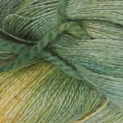 Edgewood Garden Studio Baby Suri Alpaca Lace Weight Yarn, 880 yards - Green & Gold