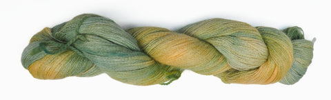 Edgewood Garden Studio Baby Suri Alpaca Lace Weight Yarn, 880 yards - Green & Gold