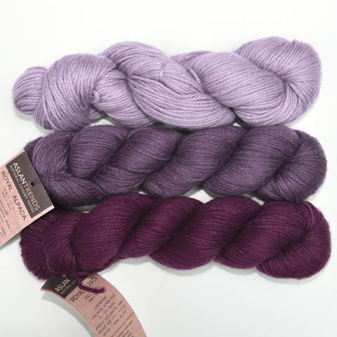 Aslan Trends Natural Luxury Yarn - Royal Alpaca, Worsted Weight, 220 yards - Various Colors
