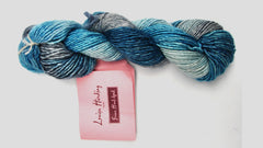 Louisa Harding "Grace" Hand Dyed Yarn - Silk / Merino, Worsted weight, 110 yards - Blue & Silver