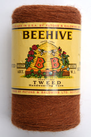 Beehive Scottish Tweed Wool Weaving Yarn, 680 yards  - Rust
