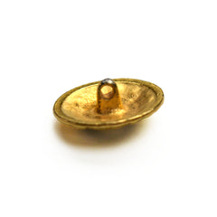 Gold shield buttons with black and gold center, mounting loop